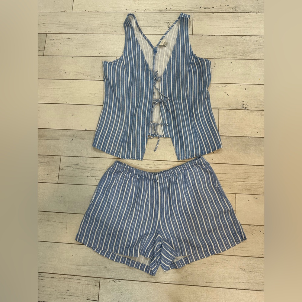 Blue Striped Women's Top